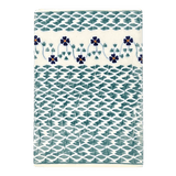 Vase, Triangular, 8" x 4.75" in "Woven Pansies" by Manufaktura | W027T-RV