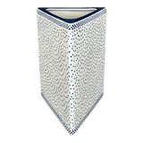 Vase, Triangular, 8" x 4.75" in "Misty Blue" by Manufaktura | W027U-61A