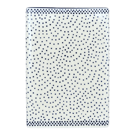 Vase, Triangular, 8" x 4.75" in "Misty Blue" by Manufaktura | W027U-61A