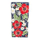Vase, Triangular, Medium 8" x 3.25" in "Poppies & Posies" by Manufaktura | W028S-IM02