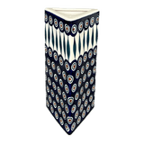 Vase, Triangular, Medium 8" x 3.25" in "Peacock" by Manufaktura | W028T-54