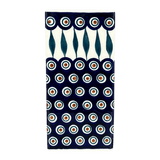 Vase, Triangular, Medium 8" x 3.25" in "Peacock" by Manufaktura | W028T-54