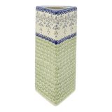 Vase, Triangular, Medium 8" x 3.25" in "Garden Stroll" by Manufaktura | W028U-P316