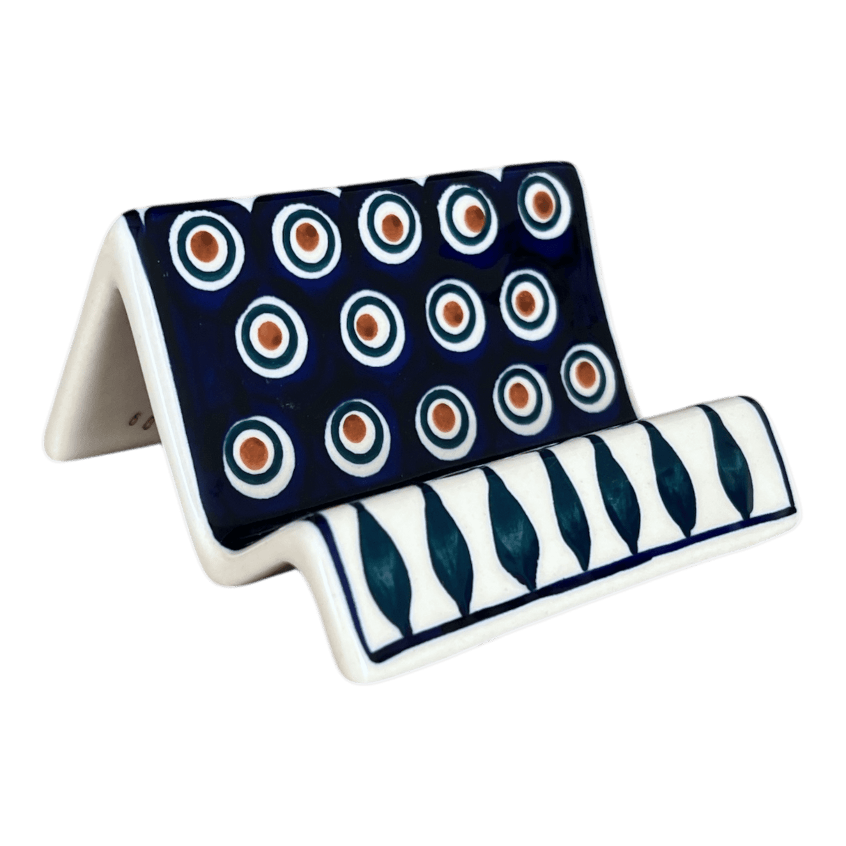 Stand, Card/Phone, 4" x 2" in "Peacock" by Manufaktura | W049T-54
