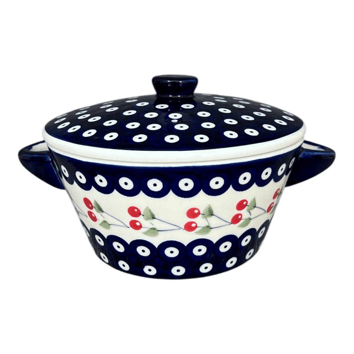 Soup Tureen, 1.25 Quart in "Cherry Dot" by Manufaktura | W052T-70WI