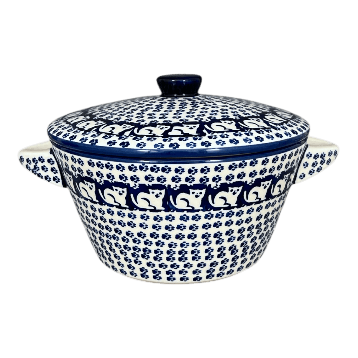 Soup Tureen, 1.25 Quart in "Kitty Cat Path" by Manufaktura | W052T-KOT6