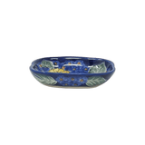 Dish, Cloud-Shaped, 4.75" x 3.5", WR (WR11A) in "Cobalt Blossoms" by W.R. Ceramika | WR11A-AB5