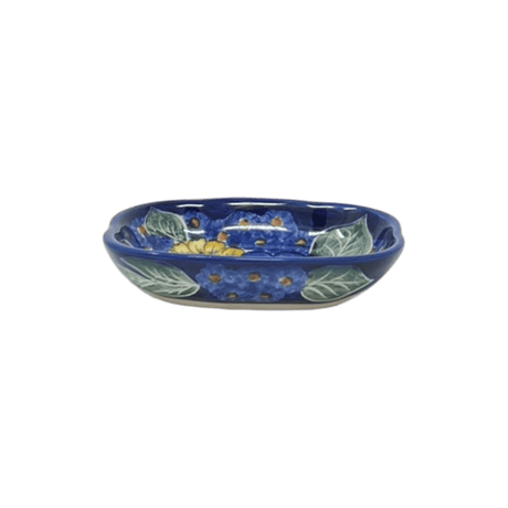 Dish, Cloud-Shaped, 4.75" x 3.5", WR (WR11A) in "Cobalt Blossoms" by W.R. Ceramika | WR11A-AB5