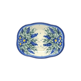 Dish, Cloud-Shaped, 4.75" x 3.5", WR (WR11A) in "Delphinium Spray" by W.R. Ceramika | WR11A-BW3