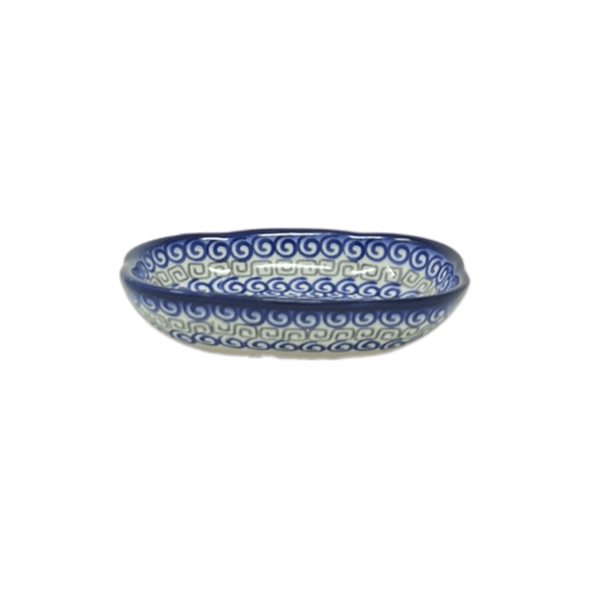 Dish, Cloud-Shaped, 4.75" x 3.5", WR (WR11A) in "Greek Columns" by W.R. Ceramika | WR11A-NP20