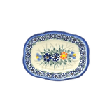 Dish, Cloud-Shaped, 4.75" x 3.5", WR (WR11A) in "Butterfly Delight" by W.R. Ceramika | WR11A-PP2