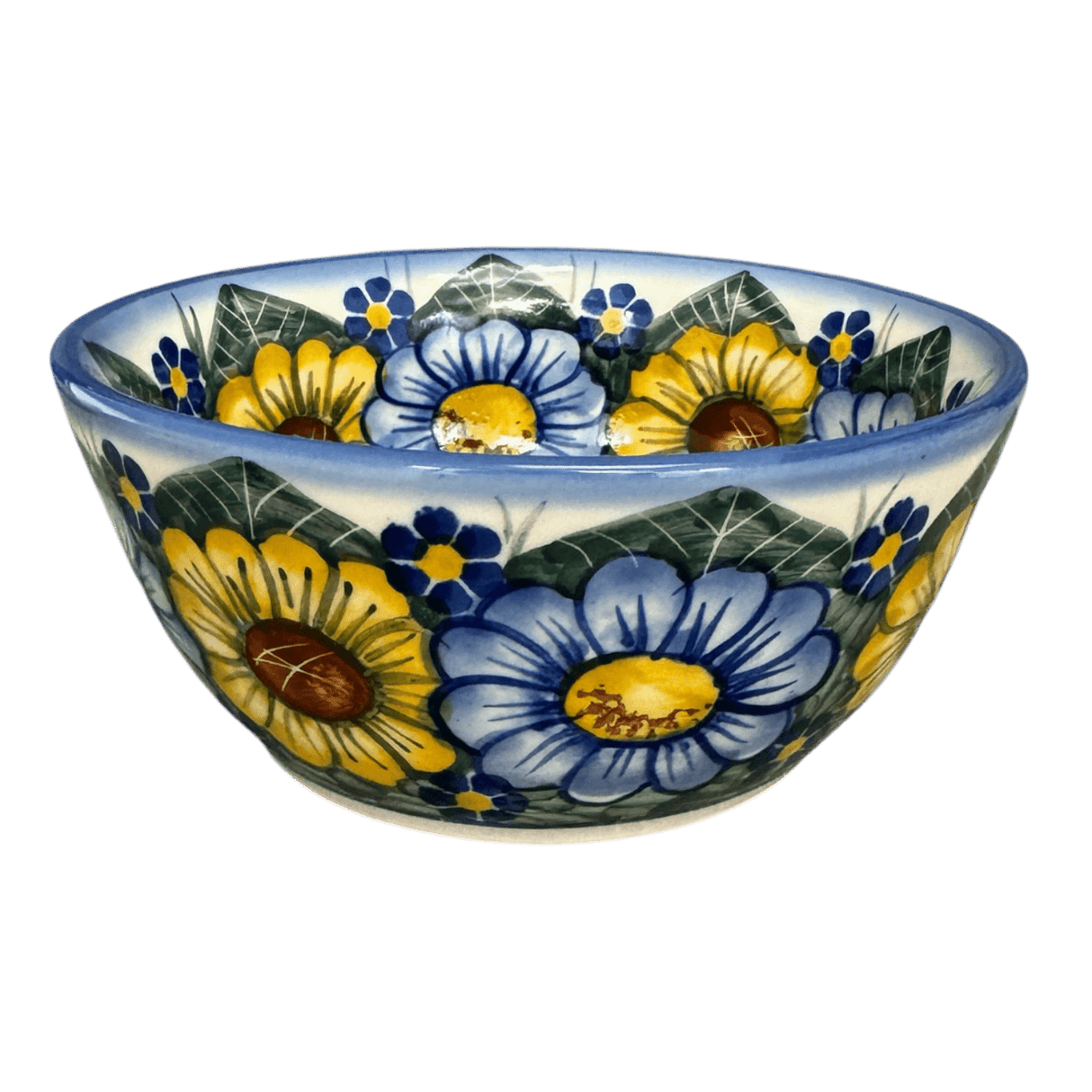 Bowl, Round, 6", WR (WR12B) in "Bed of Blossoms" by W.R. Ceramika | WR12B-KG2