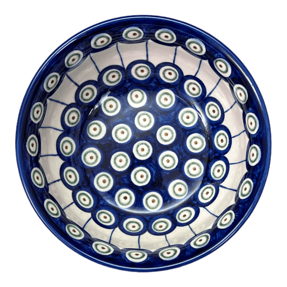 Bowl, Round, 6", WR (WR12B) in "Peacock in Line" by W.R. Ceramika | WR12B-SM1