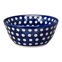 A picture of a Polish Pottery WR 5.75" W.R. Bowl (Dot to Dot) | WR12B-SM2 as shown at PolishPotteryOutlet.com/products/5-75-w-r-bowl-dot-to-dot-wr12b-sm2