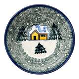 Bowl, Round, 7", WR (WR12C) in "Winter Cabin" by W.R. Ceramika | WR12C-AB1