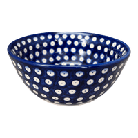 A picture of a Polish Pottery 7" Bowl (Dot to Dot) | WR12C-SM2 as shown at PolishPotteryOutlet.com/products/7-bowl-dot-to-dot-wr12c-sm2