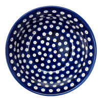 A picture of a Polish Pottery WR 7" Bowl (Dot to Dot) | WR12C-SM2 as shown at PolishPotteryOutlet.com/products/7-bowl-dot-to-dot-wr12c-sm2
