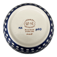 A picture of a Polish Pottery WR 7" Bowl (Dot to Dot) | WR12C-SM2 as shown at PolishPotteryOutlet.com/products/7-bowl-dot-to-dot-wr12c-sm2