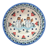 Bowl, Round, 7", WR (WR12C) in "Frosty & Friend" by W.R. Ceramika | WR12C-WR11