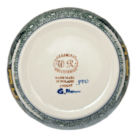 A picture of a Polish Pottery WR 7.75" Bowl (Winter Cabin) | WR12D-AB1 as shown at PolishPotteryOutlet.com/products/7-75-bowl-winter-cabin-wr12d-ab1