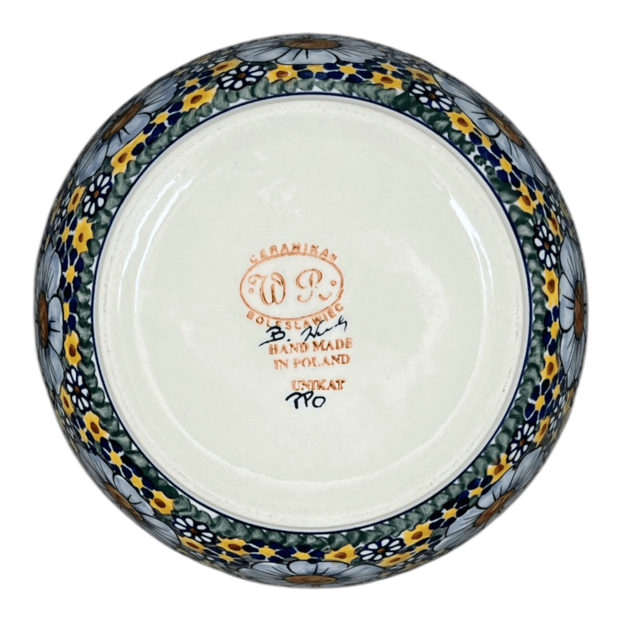 Bowl, Round, 7.75", WR (WR12D) in "Chamomile" by W.R. Ceramika | WR12D-RC4