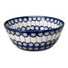 Polish Pottery WR 7.75" W.R. Bowl (Peacock in Line) | WR12D-SM1 at PolishPotteryOutlet.com