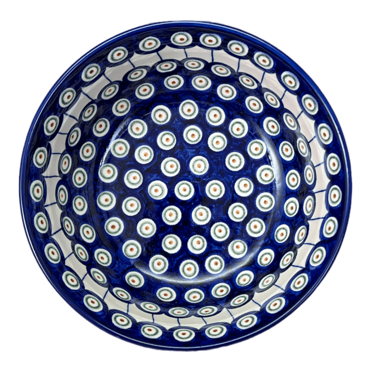 Bowl, Round, 7.75", WR (WR12D) in "Peacock in Line" by W.R. Ceramika | WR12D-SM1