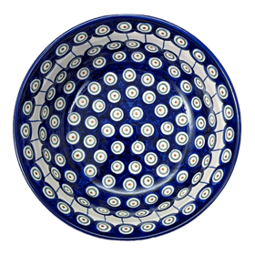 Polish Pottery WR 7.75" W.R. Bowl (Peacock in Line) | WR12D-SM1 Additional Image at PolishPotteryOutlet.com