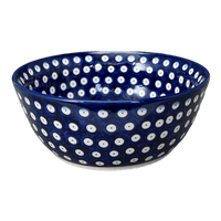 A picture of a Polish Pottery WR 7.75" W.R. Bowl (Dot to Dot) | WR12D-SM2 as shown at PolishPotteryOutlet.com/products/7-75-w-r-bowl-dot-to-dot-wr12d-sm2