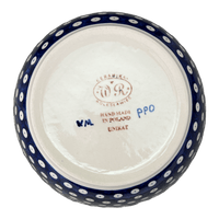 A picture of a Polish Pottery WR 7.75" W.R. Bowl (Dot to Dot) | WR12D-SM2 as shown at PolishPotteryOutlet.com/products/7-75-w-r-bowl-dot-to-dot-wr12d-sm2