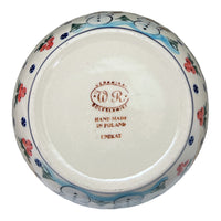 A picture of a Polish Pottery 7.75" Bowl (Frosty & Friend) | WR12D-WR11 as shown at PolishPotteryOutlet.com/products/7-75-bowl-frosty-friend-wr12d-wr11