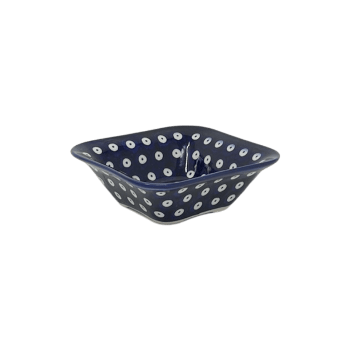 Bowl, Square, 5.25" Small, WR (WR12G) in "Dot to Dot" by W.R. Ceramika | WR12G-SM2