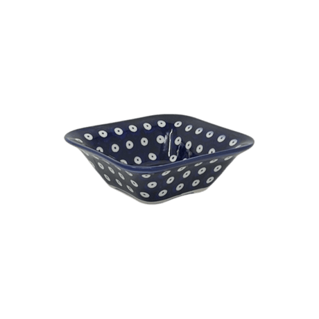 Bowl, Square, 5.25" Small, WR (WR12G) in "Dot to Dot" by W.R. Ceramika | WR12G-SM2