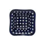 Bowl, Square, 5.25" Small, WR (WR12G) in "Dot to Dot" by W.R. Ceramika | WR12G-SM2