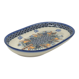 Plate, Roaster, Oval, 7" x 11", WR (WR13B) in "Butterfly Delight" by W.R. Ceramika | WR13B-PP2