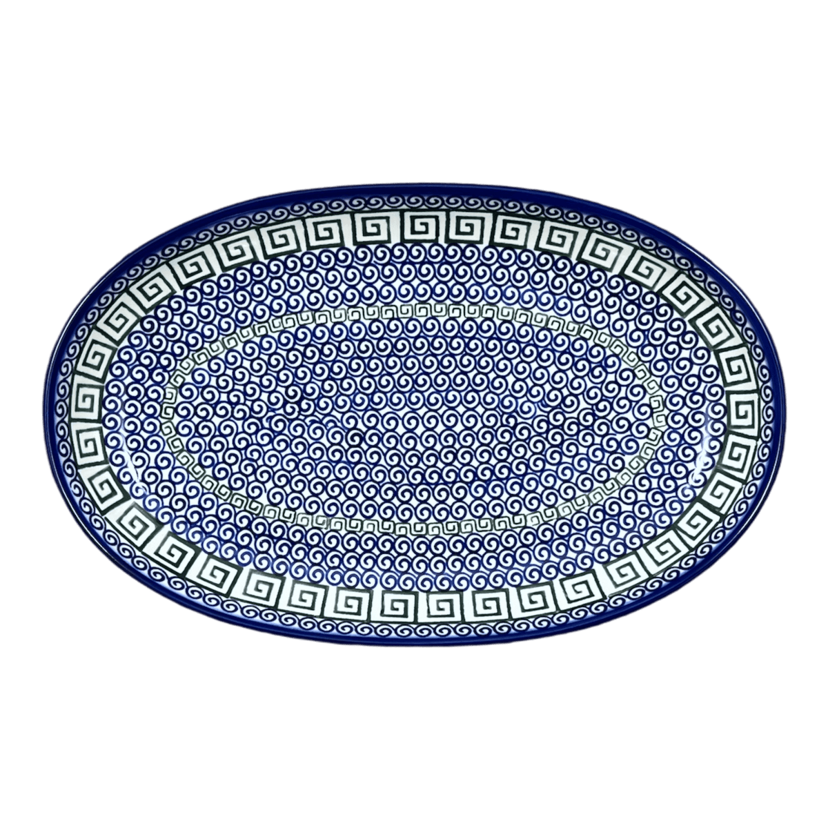 Oval Dish, 8.5" x 13.75", WR (WR13E) in "Greek Columns" by W.R. Cerami