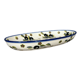 Oval Dish, 8.5" x 13.75", WR (WR13E) in "Olive Grove" by W.R. Ceramika | WR13E-WR56