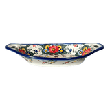 Platter, Oval, Handles, 12.5" x 7.75", WR (WR13G) in "Buds & Blossoms" by W.R. Ceramika | WR13G-MC3