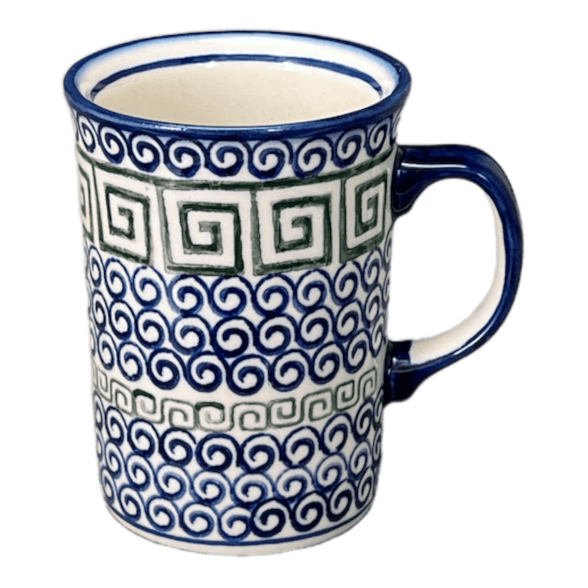 Mug, Straight Mug, 8 oz, WR (WR14A) in "Greek Columns" by W.R. Ceramika | WR14A-NP20