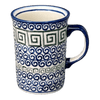Polish Pottery 8 oz. Straight Mug (Greek Columns) | WR14A-NP20 at PolishPotteryOutlet.com