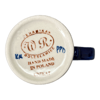 A picture of a Polish Pottery WR 8 oz. Straight Mug (Greek Columns) | WR14A-NP20 as shown at PolishPotteryOutlet.com/products/8-oz-straight-mug-greek-columns-wr14a-np20