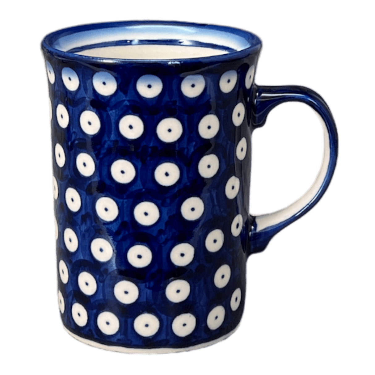 Mug, Straight Mug, 8 oz, WR (WR14A) in "Dot to Dot" by W.R. Ceramika | WR14A-SM2