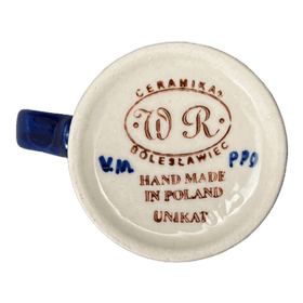 Polish Pottery WR 8 oz. Straight Mug (Dot to Dot) | WR14A-SM2 Additional Image at PolishPotteryOutlet.com