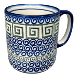 Mug, Straight Mug, 12 oz, WR (WR14E) in "Greek Columns" by W.R. Ceramika | WR14E-NP20