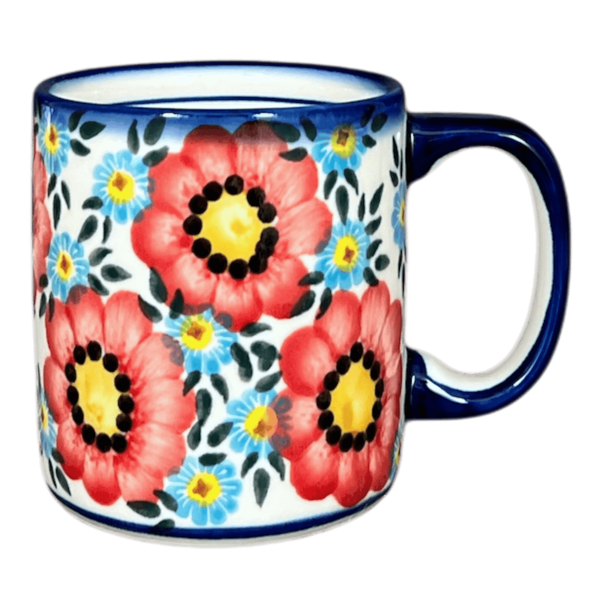 Mug, Straight Mug, 12 oz, WR (WR14E) in "Cottage Garden" by W.R. Ceramika | WR14E-WR41