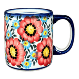 Mug, Straight Mug, 12 oz, WR (WR14E) in "Cottage Garden" by W.R. Ceramika | WR14E-WR41