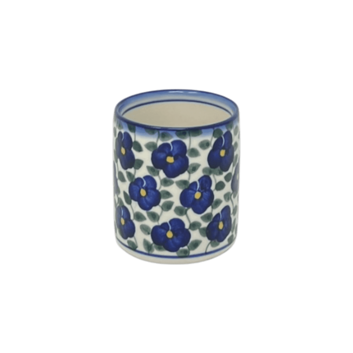 Tumbler, Short, 12 oz, WR (WR14J) in "Pansy Storm" by W.R. Ceramika | WR14J-EZ3