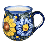 Mug, Belly Mug, 8 oz Small, WR (WR14N) in "Bed of Blossoms" by W.R. Ceramika | WR14N-KG2