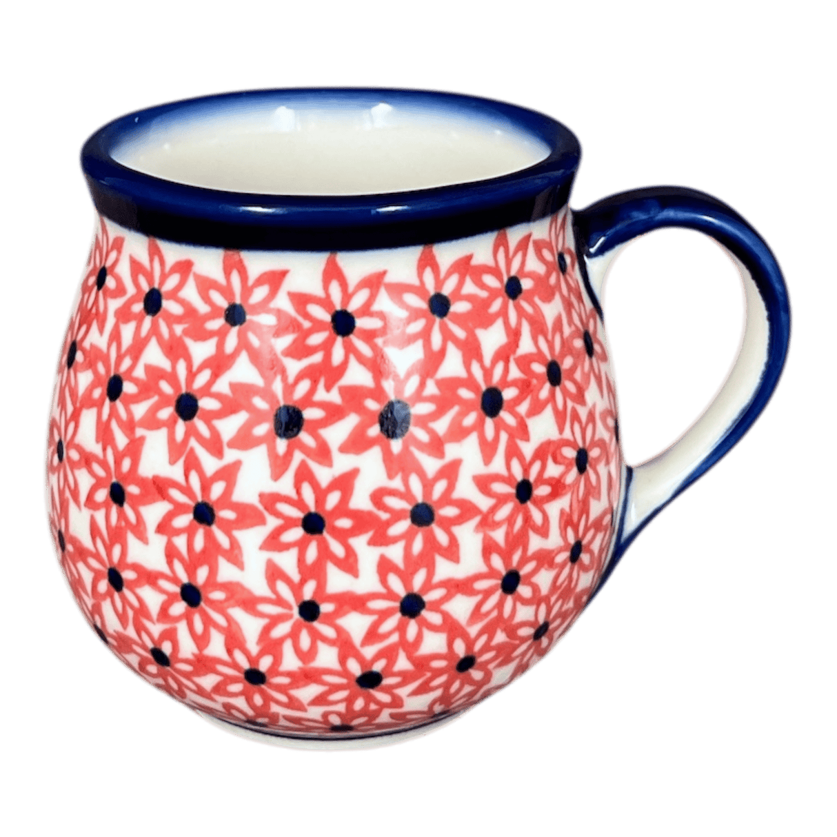 Mug, Belly Mug, 8 oz Small, WR (WR14N) in "Blazing Starflower" by W.R. Ceramika | WR14N-WR25