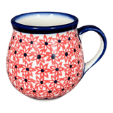 Mug, Belly Mug, 8 oz Small, WR (WR14N) in "Blazing Starflower" by W.R. Ceramika | WR14N-WR25